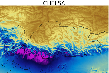 CHELSA high-resolution land surface temperature and precipitation