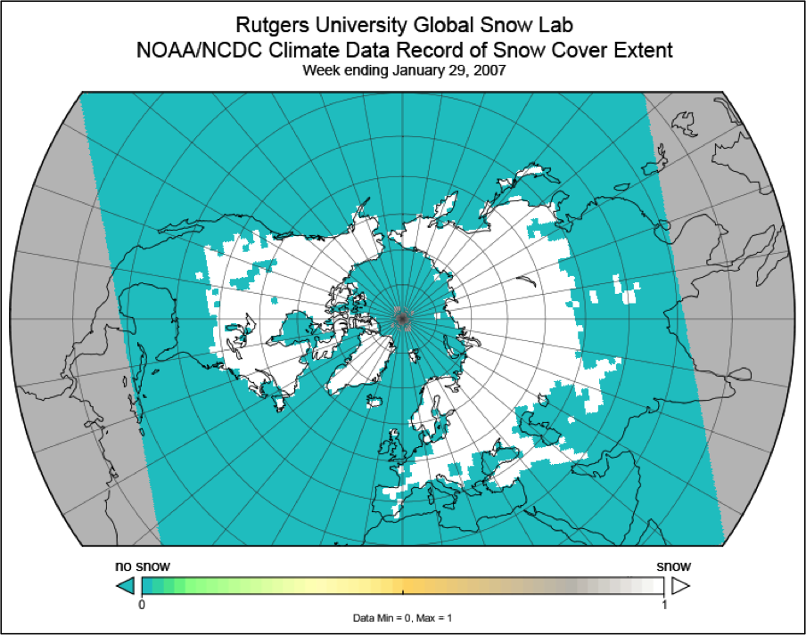 Snow Cover Extent (Northern Hemisphere) CDR  National Centers for  Environmental Information (NCEI)