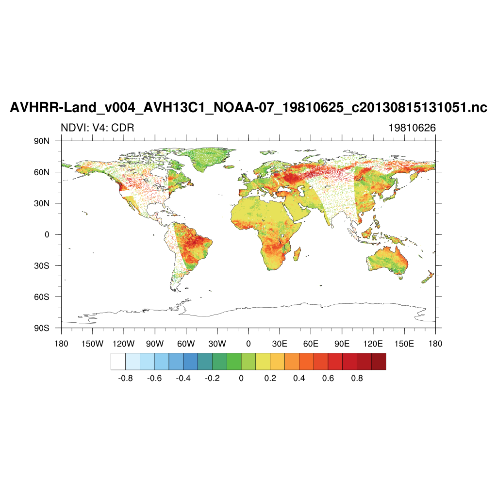 NDVI: Normalized-difference-vegetation-index: NOAA AVHRR