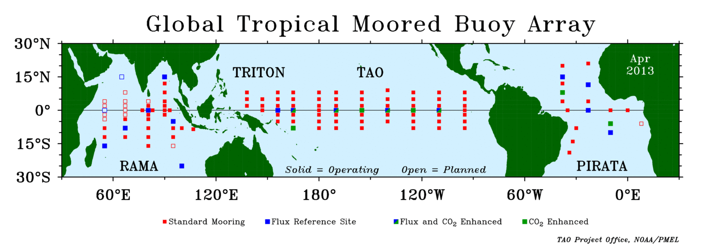 Tropical Moored Buoy System: TAO, TRITON, PIRATA, RAMA (TOGA)