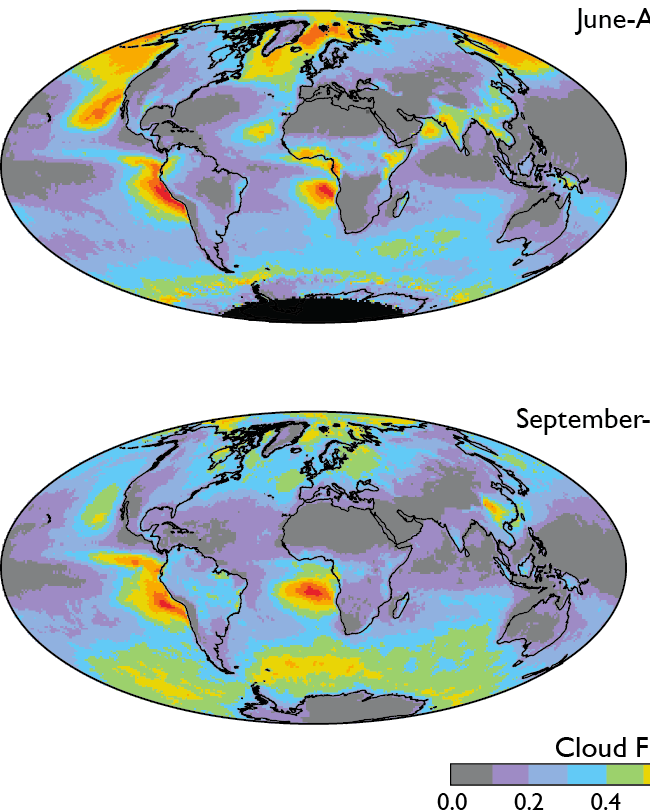 Cloud observations from MODIS