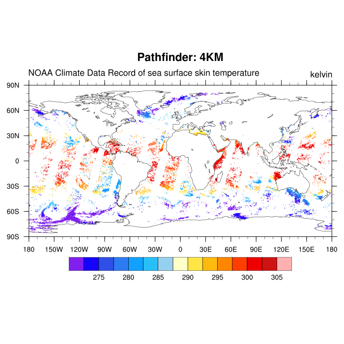 SST data: AVHRR Pathfinder v5.2, NOAA NODC