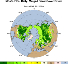 MEaSUREs Northern Hemisphere Terrestrial Snow Cover Extent Daily 25km EASE-Grid 2.0