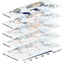 contribution from each of the different evaporation components in GLEAM for 1980-2022 (contributed by A Koppa and D Miralles)