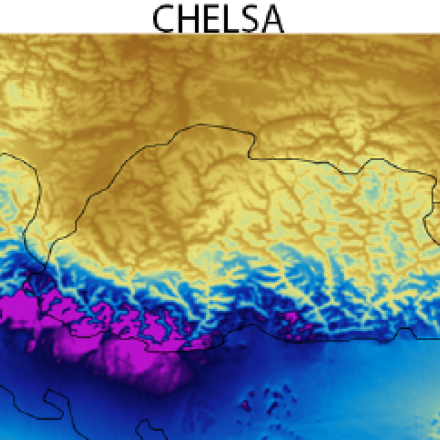 CHELSA high-resolution land surface temperature and precipitation