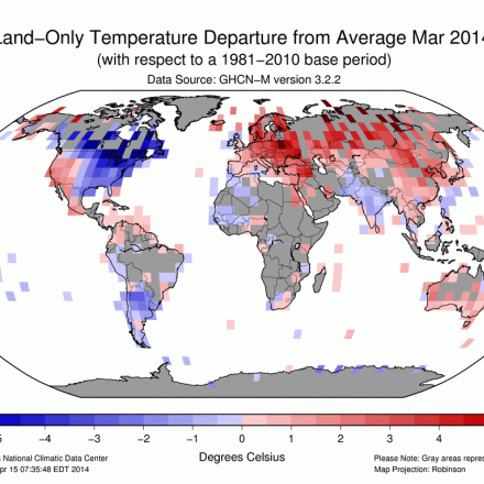 GHCN-M temperature anomalies for March 2014 (source NCDC)