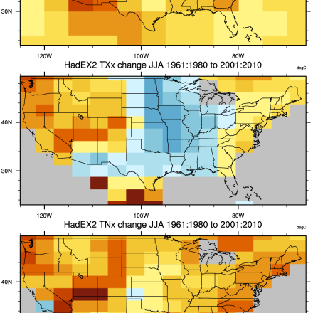 HadEX2: Gridded Temperature and Precipitation Climate Extremes Indices (CLIMDEX data)