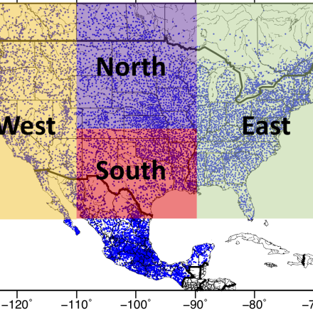 Livneh gridded precipitation and other meteorological variables for continental US, Mexico and southern Canada