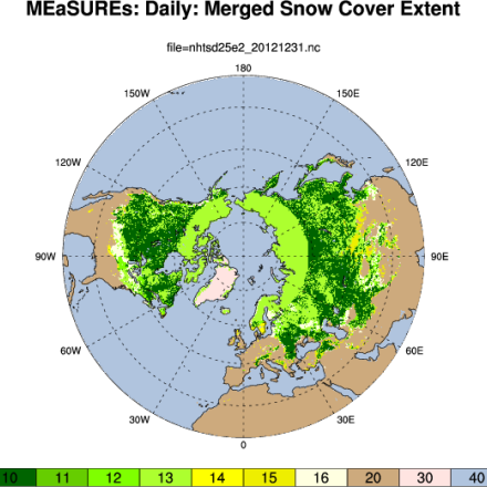MEaSUREs Northern Hemisphere Terrestrial Snow Cover Extent Daily 25km EASE-Grid 2.0