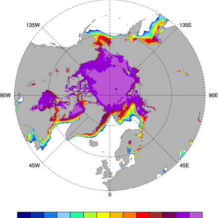 Artic sea ice: Eumetsat reprocessed.