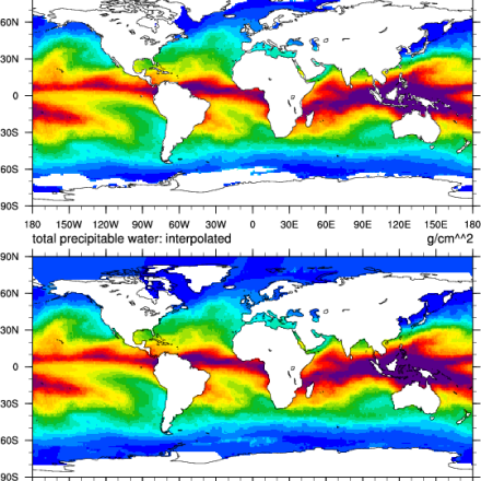 Climate Data Guide Image: GSSTF 2c: Total precipitable water