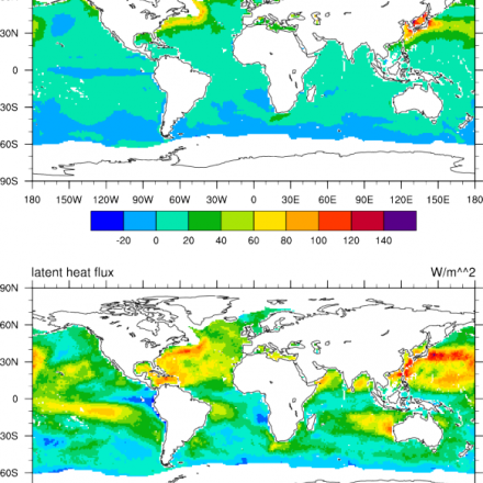 Climate Data Guide Image: GSSTF 2c: Sensible and latent heat flux