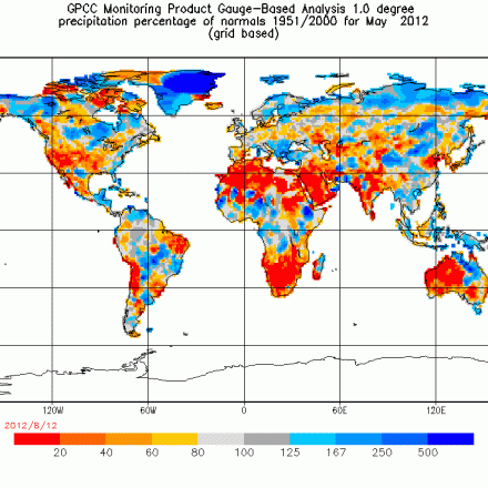 Climate Data Guide Image: GPCC % of normal