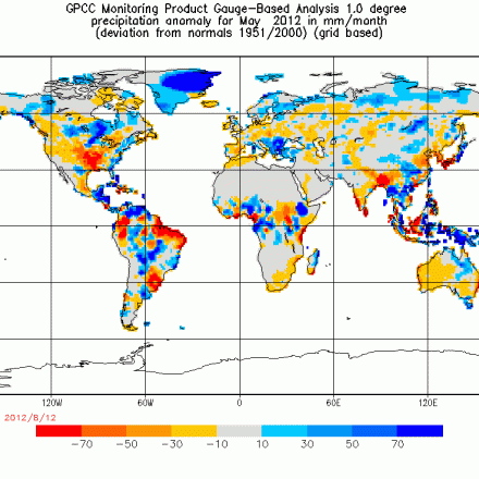 Climate Data Guide Image: GPCC precipitation estimates