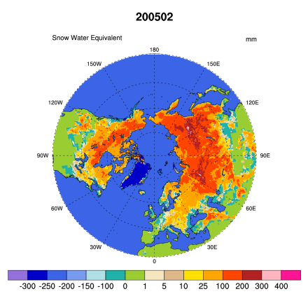 Climate Data Guide Image: Snow Water Climatology (NH)