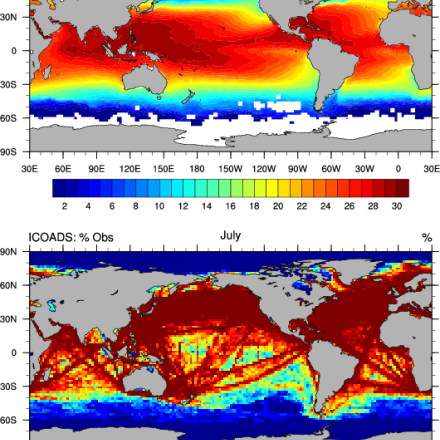 Climate Data Guide Image: ICOADS sea surface temperature