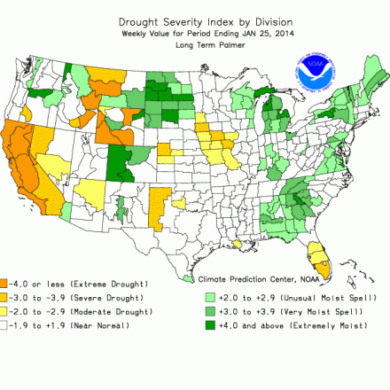 PDSI map