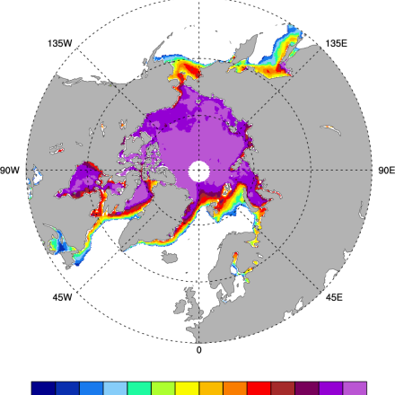 Sea Ice Concentration data from NASA Goddard and NSIDC based on NASA Team algorithm