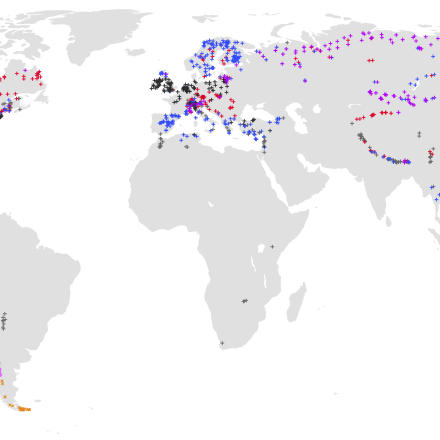 Map of the global tree-ring width network. Provided by Scott St. George