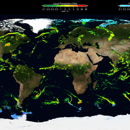 A snapshot of the global precipitation field from IMERG V07 